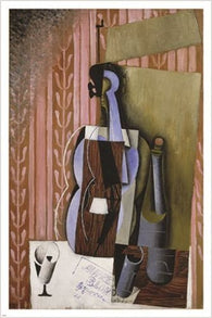 VIOLIN - JUAN GRIS vintage art poster ANALYTIC CUBISM spanish modern 24X36