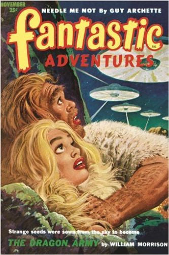 FANTASTIC ADVENTURE vintage comic book cover poster NOVEMBER sci-fi 24X36