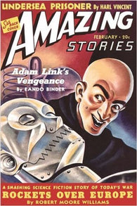 vintage comic book cover poster AMAZING STORIES FEBRUARY ISSUE sci-fi 24X36