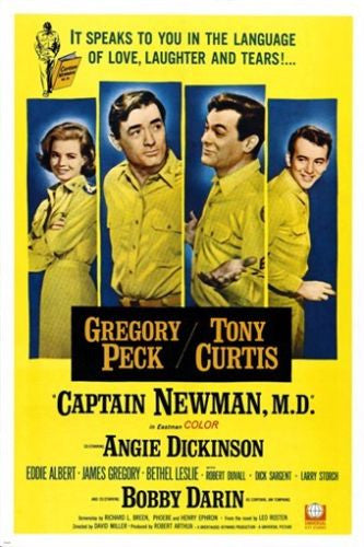CAPTAIN NEWMAN, M.D. vintage movie poster GREGORY PECK tony curtis AIR FORCE