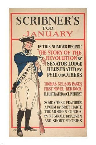 january scribner's VINTAGE MAG COVER POSTER henry alexander ogden 24X36 NEW