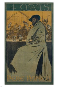 4 GATS vintage art poster RAMON CASAS unique colorful COLLECTORS RARE 24X36