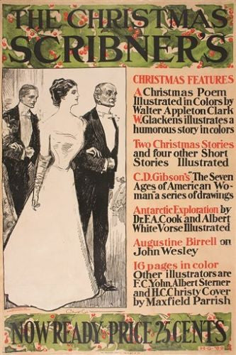the CHRISTMAS SCRIBNER'S charles d. gibson VINTAGE AD POSTER 24X36 classic