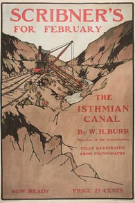 SCRIBNER'S for february VINTAGE MAG COVER poster HISTORIC CANAL 24X36 hot