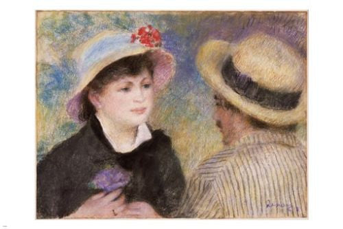 PIERRE-AUGUSTE RENOIR boating couple PAINTING POSTER 24X36 impressionist