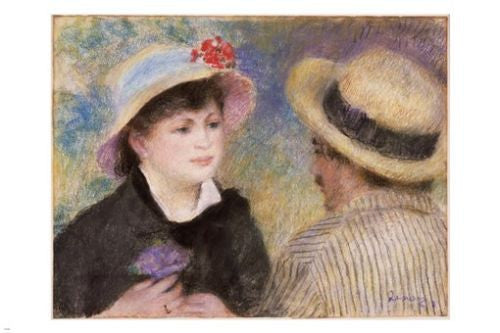 PIERRE-AUGUSTE RENOIR boating couple PAINTING POSTER 24X36 impressionist
