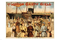 THE LONDON GAITY GIRLS vintage New York performing arts poster 1891 24X36