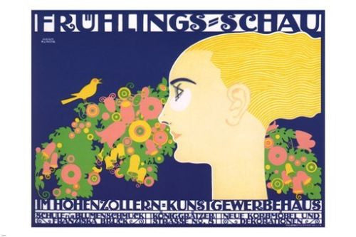exhibition poster VINTAGE AD POSTER j. klinger germany 1914 24X36 ART GEM