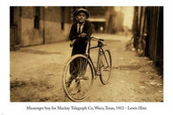 lewis hine MESSENGER BOY FOR mackay telegraph co PHOTO POSTER 1913 24X36