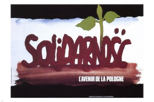 famous SOLIDARITY The future of Poland POSTER 1976 24X36 polish trade union
