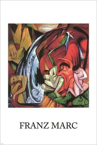 FRANZ MARC the waterfall VINTAGE PAINTING POSTER modern art ABSTRACT 24X36