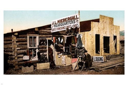 A PIONEER MERCHANT Colorado 1902 POSTER 24X36 Vintage Color Photo RARE