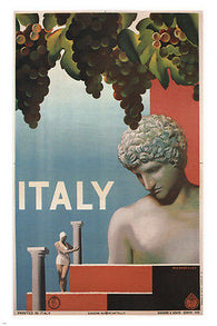 Italy VINTAGE TRAVEL POSTER Ruggero Alfredo Michaelles ITALY 1935 24X36
