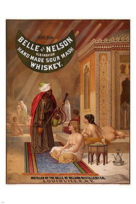 vintage ad poster KENTUCKY WHISKEY hand made sour mash 24X36 CLASSIC LIQUOR