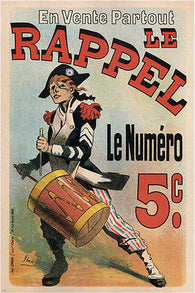 FOR SALE EVERYWHERE vintage poster, LE RAPPEL jules chéret france 1889 24X36