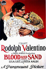 Rodolph Valentino Vintage movie Poster in Blood and Sand 1922 24X36 Rare Hot