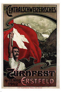 Centralschweizerisches Turnfest VINTAGE AD  POSTER 1902  Switzerland 24X36
