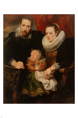 anthony van dyck FAMILY PORTRAIT fine art poster 24X36 FLEMISH BAROQUE NEW