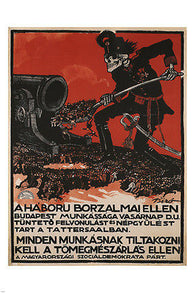 PROTEST AGAINST THE HORROR of WAR vintage poster Austria-Hungary 1912 24X36