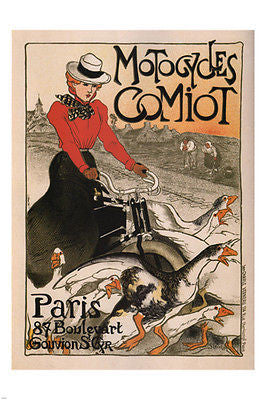 Comiot Motocycles VINTAGE AD POSTER Théophile A. Steinlen France 24x36 HOT!