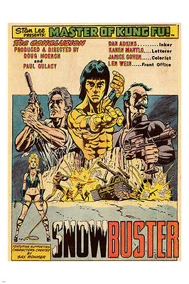 MASTER OF KUNG FU action figure POSTER 24X36 COMIC STRIP adventure NEW