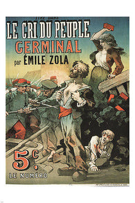 GERMINAL vintage ad poster EMILE ZOLA france 24X36 historic literature