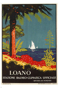 Loano VINTAGE TRAVEL POSTER Aurelio Craffonara ITALIAN 1929 24X36 sailboat