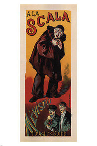 AT THE SCALA, MÉVISTO VINTAGE AD POSTER Maximilien Luce France 1891 24x36 hot