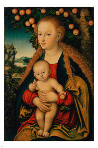 LUCAS CRANACH The Virgin And Child Under An Apple Tree 24X36 FINE ART POSTER