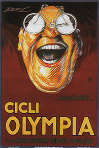 Olympia BICYCLES Vintage Ad Poster Achille MAUZAN Italy 1923 24X36 HOT NEW - QW0