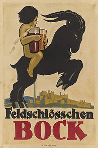 feldschlösschen BOCK vintage ad poster SWITZERLAND 24X36 beer collector's NEW