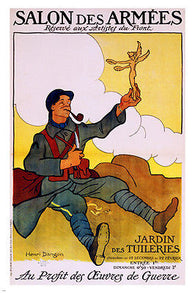 salon des armées VINTAGE EXHIBITION poster 1916 24X36 FRENCH classic RARE