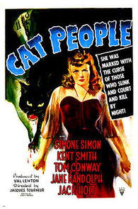 CAT PEOPLE movie poster SIMONE SIMON terror claws NIGHT ADVENTURE 24X36
