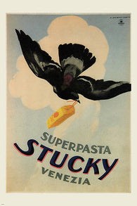 SUPERPASTA STUCHY vintage ad poster by DUDOVICH ITALY 1910 24X36 RARE PRIZED