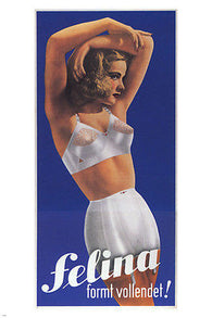 FELINA GERMANY vintage ad poster under garment 24X36 1955 VERY RARE HOT NEW