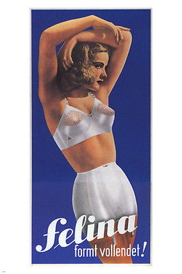 FELINA GERMANY vintage ad poster under garment 24X36 1955 VERY RARE HOT NEW