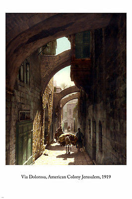 VIA DOLOROSA American Colony Jerusalem 1919 PHOTO POSTER 24X36 biblical