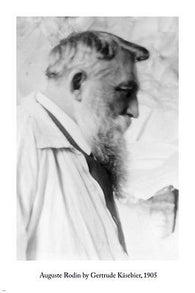famous Auguste Rodin by Gertrude Kasebier VINTAGE PHOTO POSTER 1905 24X36