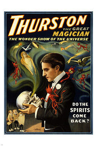 Thurston THE GREAT MAGICIAN vintage 1915 performing arts poster 24X36 rare!