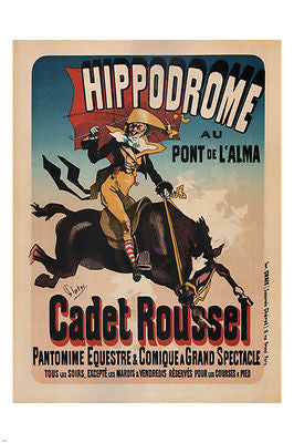 Hippodrome at the Pont de l'Alma VINTAGE POSTER 1882 J. Chéret France 24X36