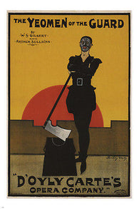 The yeomen of the GUARD vintage poster dudley hardy UK 24x36 DARK HISTORIC