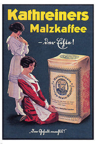 KATHREINERS MALZKAFFEE vintage AD poster GERMANY 1921 24X36 hot collectors