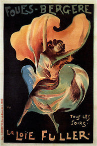 FOLIES-BERGERE jean de paléologue FRANCE vintage AD POSTER 1897 RARE hot