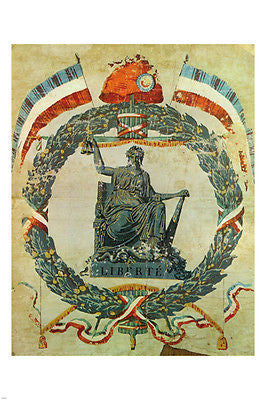 First year of the French Republic VINTAGE AD POSTER France 1792 24X36 unique