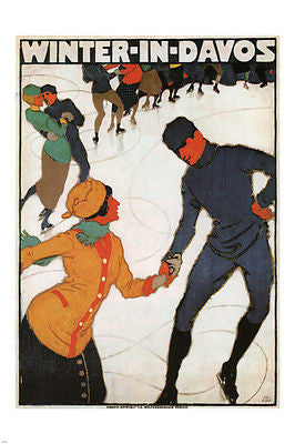 TOURIST VINTAGE AD POSTER burkhard mangold switzerland 1914 24X36 FIRST RATE