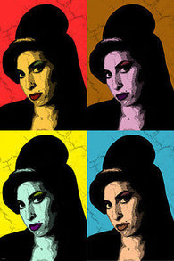 Multiple Image Celebrity Singer Amy Winehouse POP ART CULTURE POSTER 24X36