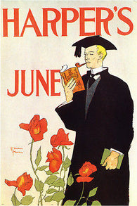 VINTAGE MAG COVER poster HARPER'S JUNE edward penfield US 1900 24X36 PRIZED