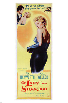 the lady from shanghai MOVIE POSTER orson welles rita hayworth 1947 24X36 new