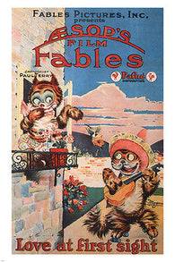 paul TERRY'S LOVE at first SIGHT movie poster FUNNY felines 1922 24X36
