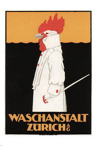 Vintage AD POSTER for a laundry robert HARDMEIER switzerland 1905 24X36